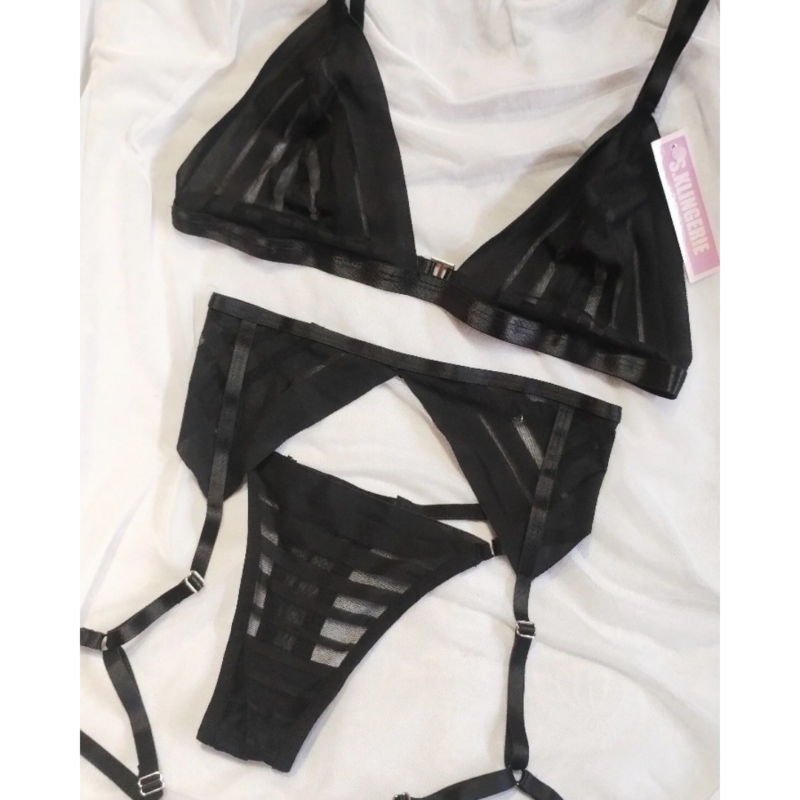 • conjunto lidi listrado •